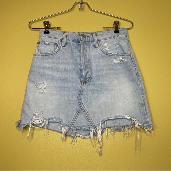 Agolde Quinn Mini Skirt Vega - Picture 2 of 12